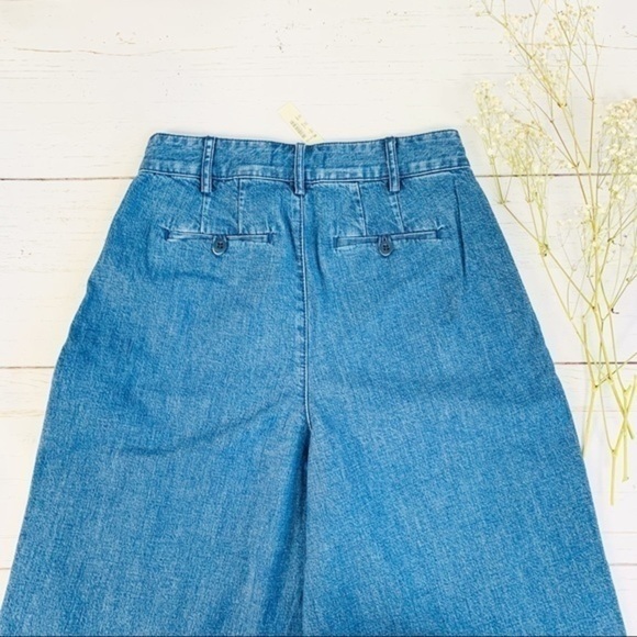 Madewell pleated wide leg jeans. K4982 - Picture 10 of 11